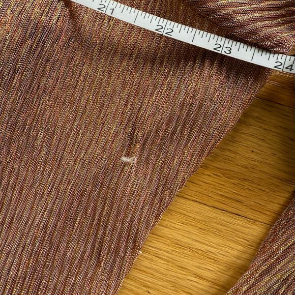 Leith Champagne Gold Long Sleeve Sheer Midi Dress Size 1X NWT Party Holiday NYE - Picture 13 of 16